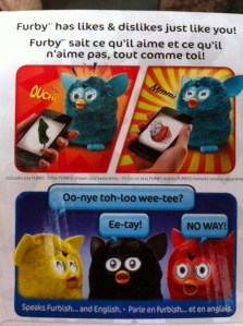 Yes, I know. It's all kinda weird. There's even a Furby app.