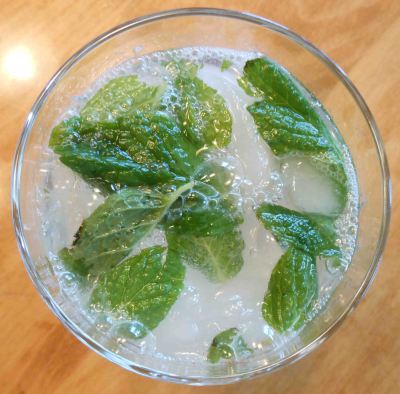 You can almost imagine spring is coming while sipping this St-Germain mojito.