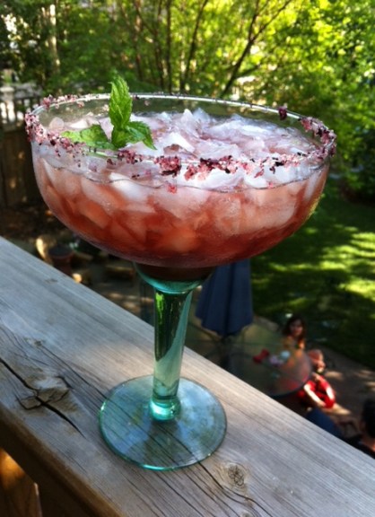 Pretty in purple, the blackberry margarita tastes good too.