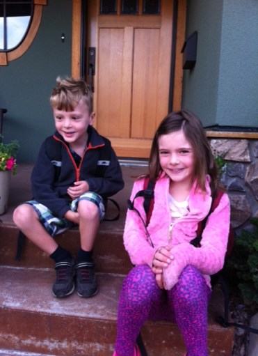 Bennett and Avery were super excited about their first day of school.