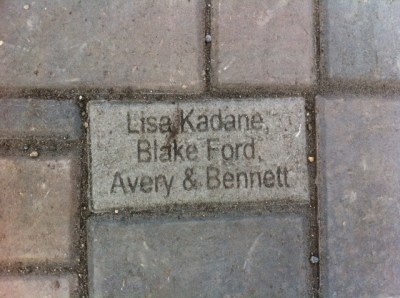 I also love that we have a donor brick in the pathway! A very cool (and affordable) way for families to get involved and take ownership of the new park.