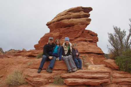 One of only two family photos taken this year, in Sedona, Ariz.