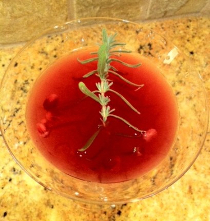 The pomegranate seeds make a lovely, edible garnish.