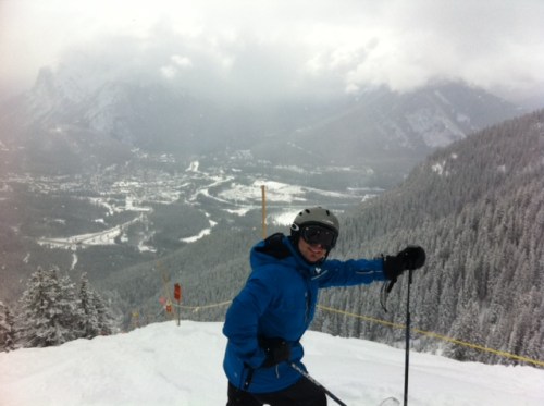 A view of Banff townsite from the top of the North American.