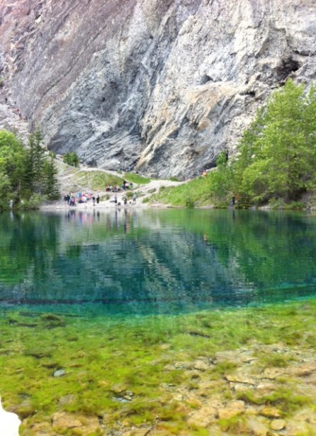 The lakes get their colour