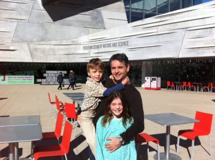 Posing outside the Perot Museum in Dallas. As in Ross Perot. Remember him?