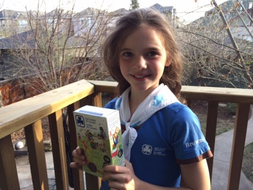 Wouldn't you buy a box of cookies from this Girl Guide?