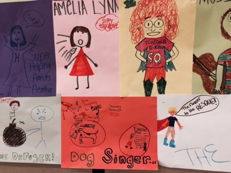 In which siblings draw their Chromosome 18 sister's or brother's imagined superpower