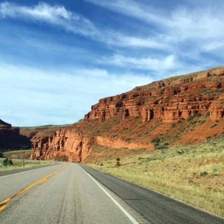 This was snapped through the windshield (note: Blake had just cleaned off all the bug guts from the window at a gas station)
