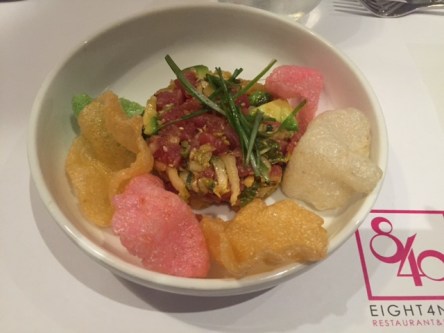 The ahi poke at Eight4Nine beats the Hawaiian deli equivalent any day! The shrimp crackers were a nice touch, too. 