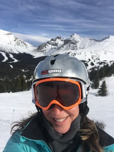 Every run is an opportunity for a mountain selfie. Goat's Eye Mountain and Delirium Dive are behind me -- yes you can ski that!