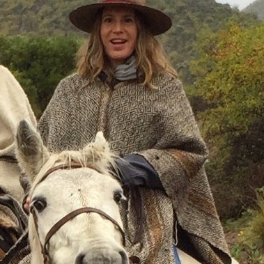 Channeling my inner Dr. Quinn Medicine Woman on horseback in the Andes.